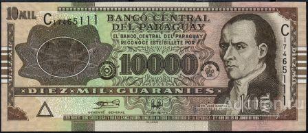 Парагвай P-224a 10 000 Guaranies 2004 UNC