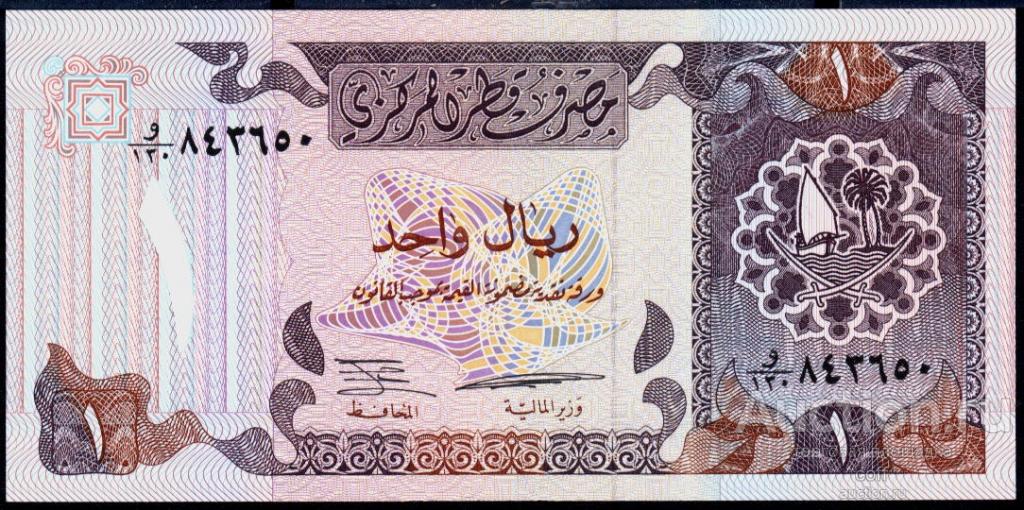 Катар P-14b 1 Riyal 1996 UNC