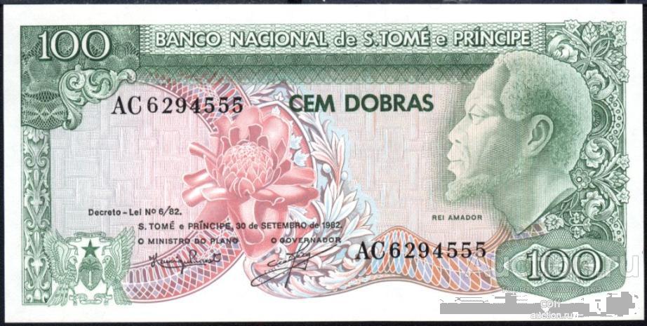 Сан-Томе и Принсипи P-57 100 Dobras 1982 UNC