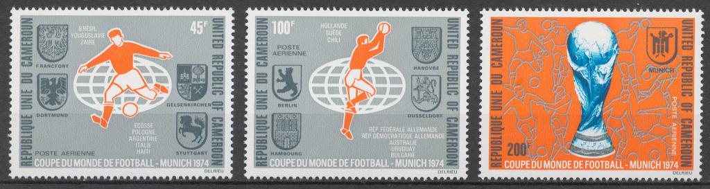 Камерун 1974 Mi# 774-76** СПОРТ, ЧЕМП ПО ФУТБОЛУ