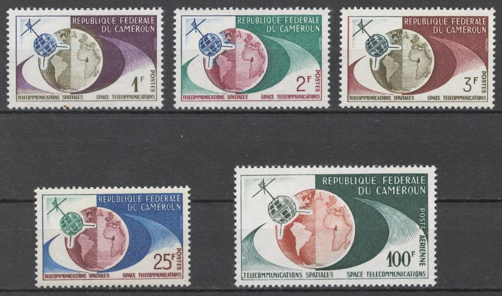 Камерун 1963 Mi# 381-85** СПУТНИК TELSTAR, ТЕЛЕМОСТ ЕВРОПА-АМЕРИКА