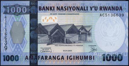 Руанда P-31a 1000 Francs 2004 UNC