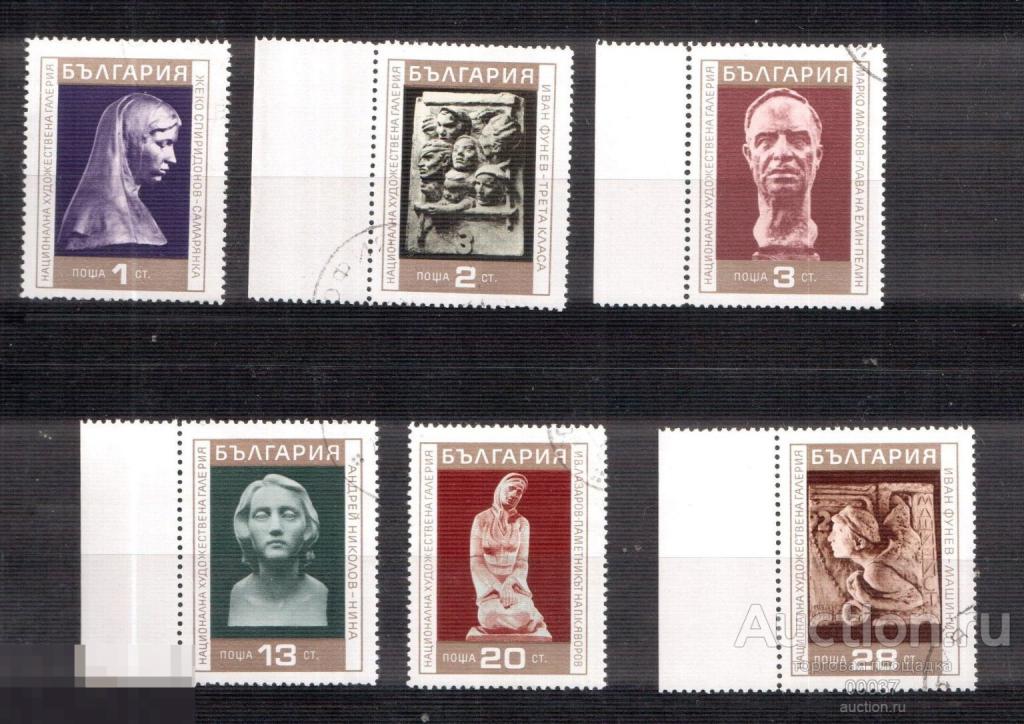 1970. Болгария. Национальная художественная галерея. Скульптуры. Mi 2061‑ 2066