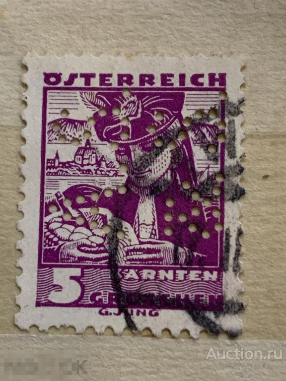 1934- 1936. Австрия. Национальные костюмы. Девушка из Глантала, Каринтия. Mi.: 570