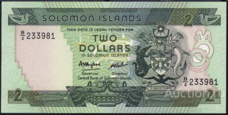 Соломоновы острова P-13a 2 Dollars 1986 UNC