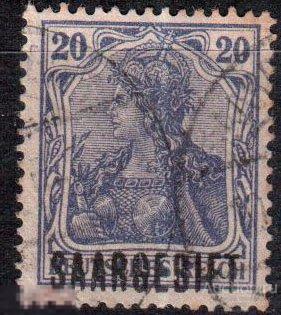 1920. Германия. Саар. С надпечаткой SAARGEBIET. Mi.: DE-SL 35