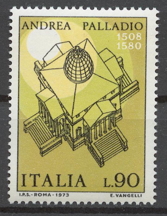 Италия 1973 Mi# 1407** АРХИТЕКТУРА, ВИЛЛА РОТОНДА