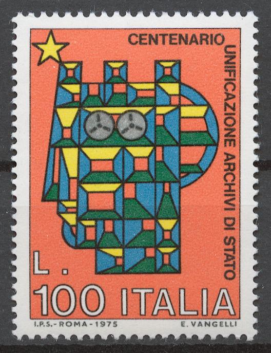 Италия 1975 Mi# 1503** 100 ЛЕТИЕ АССОЦИАЦИИ ГОСУДАРСТВЕННЫХ АРХИВОВ
