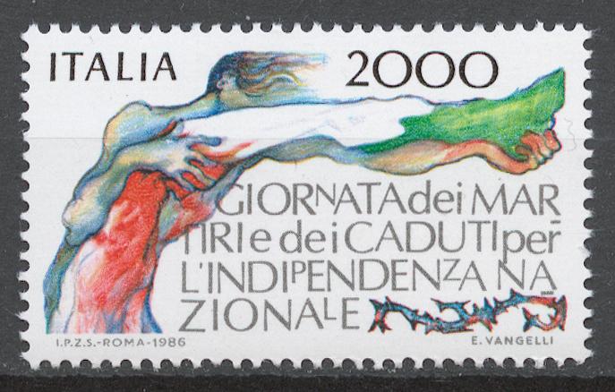 Италия 1986 Mi# 1975** ДЕНЬ ПАВШИХ ЗА НАЦИОНАЛЬНУЮ НЕЗАВИСИМОСТЬ