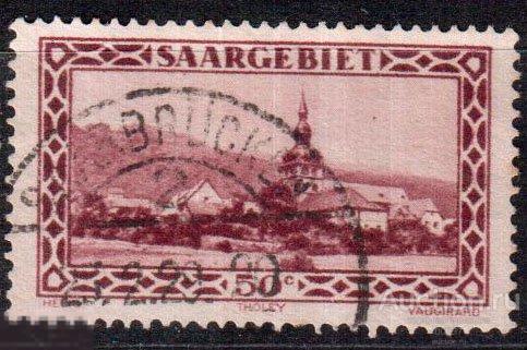 1926- 1927. Германия. Саар. пейзаж монастырь. почта Саарбрюккен.  Mi.: DE-SL 114