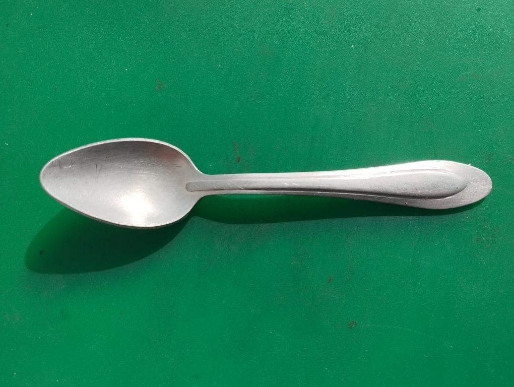 Ложка чайная алюминиевая. СССР. Клеймо АЛС.