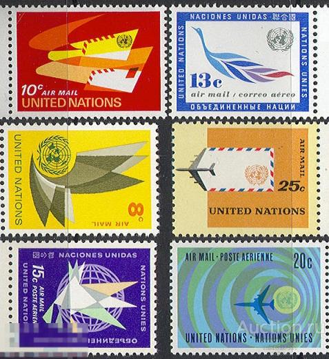 М0021.1 ✅ Почта Транспорт Авиация Самолеты 1968 ООН 6м п/с **