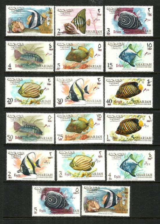 Хор-Факкан, 1966, #102-18, Рыбы, MNH (17920)