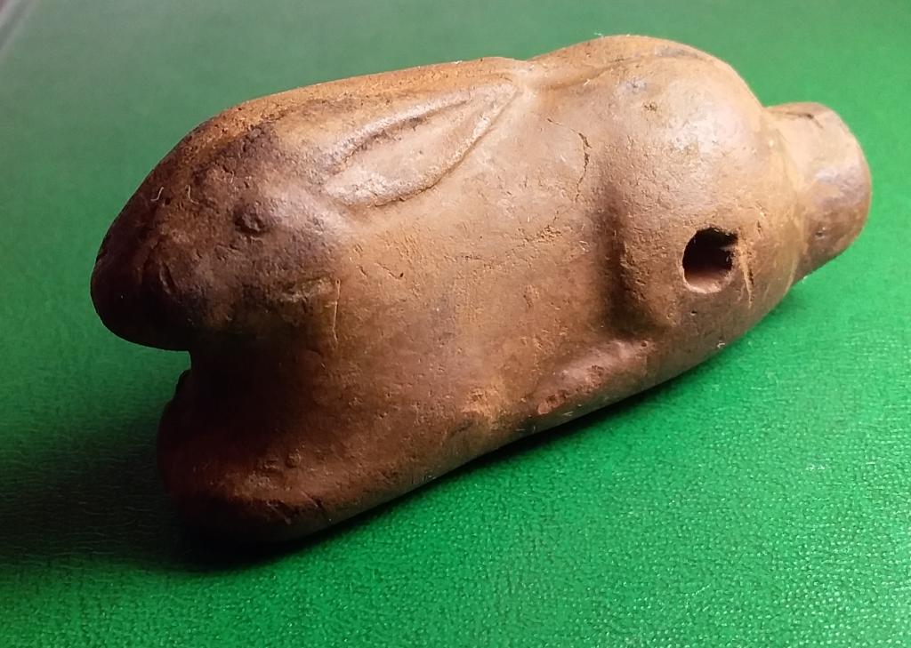 Старинная свистулька. Заяц.  Рабочая! Свистит!