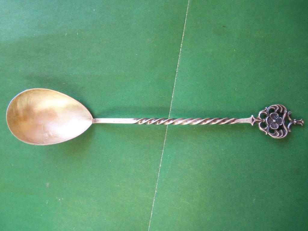 Чайная серебряная  ложка 916 пробы, 21 грамм.