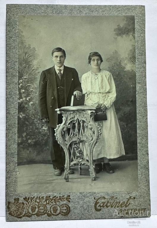Фотография Пара cabinet portrait (28д)