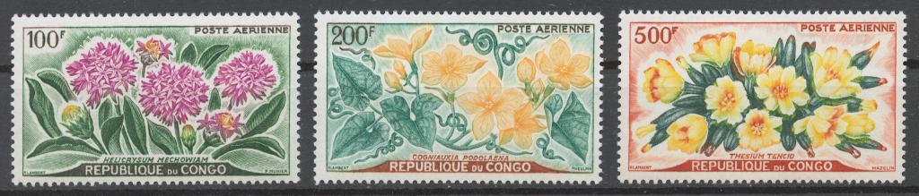 Конго Браззавиль 1961 Mi# 9-11** ЦВЕТЫ
