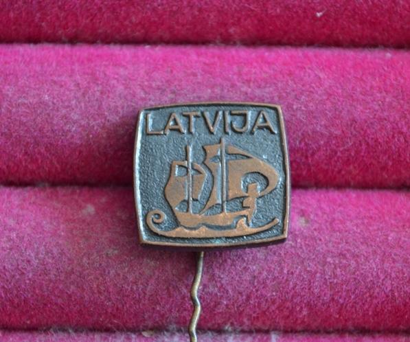 ПАРУСНИК   Латвийская ССР Латвия Тяжелый  иностранный значок  ЛИСТ №  141