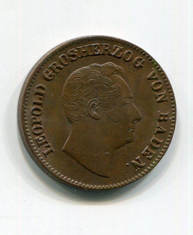 Баден. 1 крейцер 1848 года