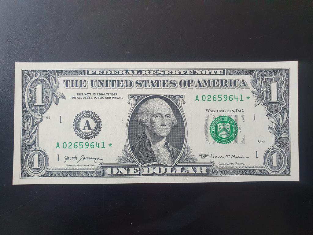 США 1 доллар 2017 год A(1)-серия замещения