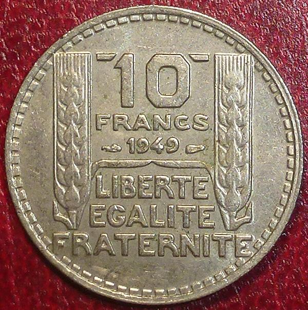 Франция 10 франков 1949 года.