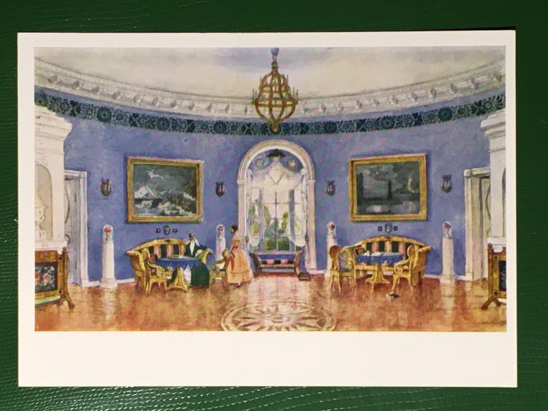 М.В. Добужинский. Эскиз декорации к пьесе "Месяц в деревне". 1966