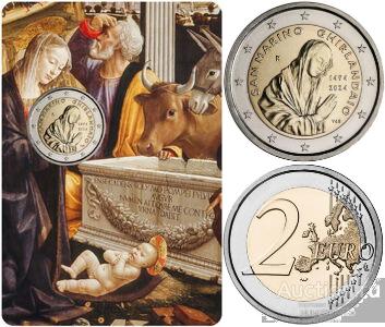 Сан-Марино 2 евро, 2024 530 лет со дня смерти Доменико Гирландайо