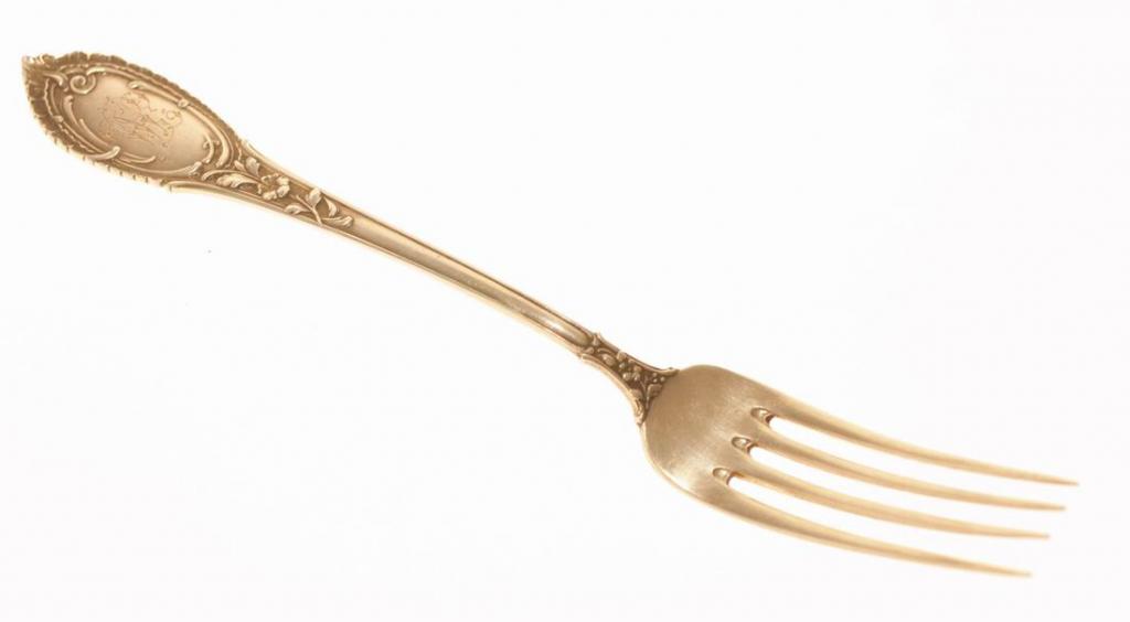 Вилка из серебра 84 пробы,  Густав Густавович Клингерт