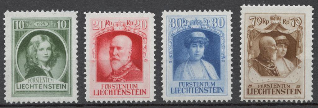 Лихтенштейн 1929 Mi# 90-93* КНЯЗЬ ФРАНЦ I, КНЯГИНЯ ЭЛЬЗА