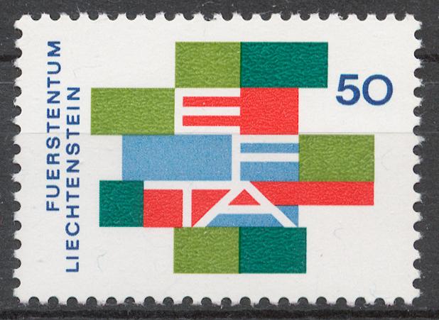 Лихтенштейн 1967 Mi# 481** ЕВРОПЕЙСКАЯ АССОЦИАЦИЯ СВОБОДНОЙ ТОРГОВЛИ