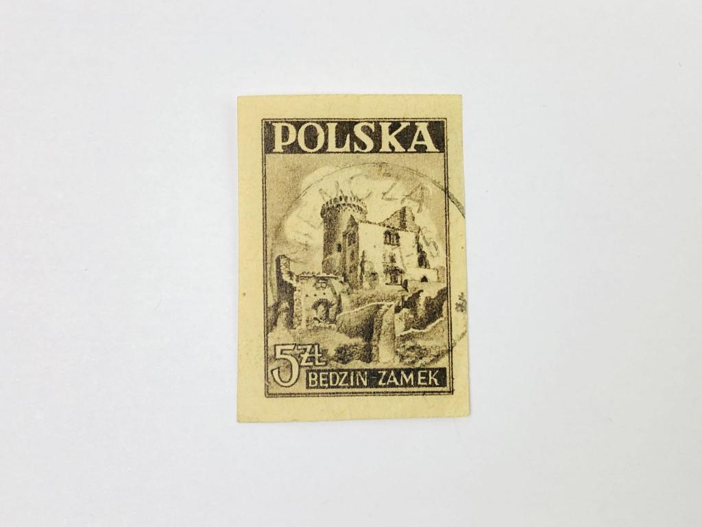 Исторические памятники. Руины Бендзинского замка. Архитектура. Польша. 1946. Михель: PL 441A. Гашен