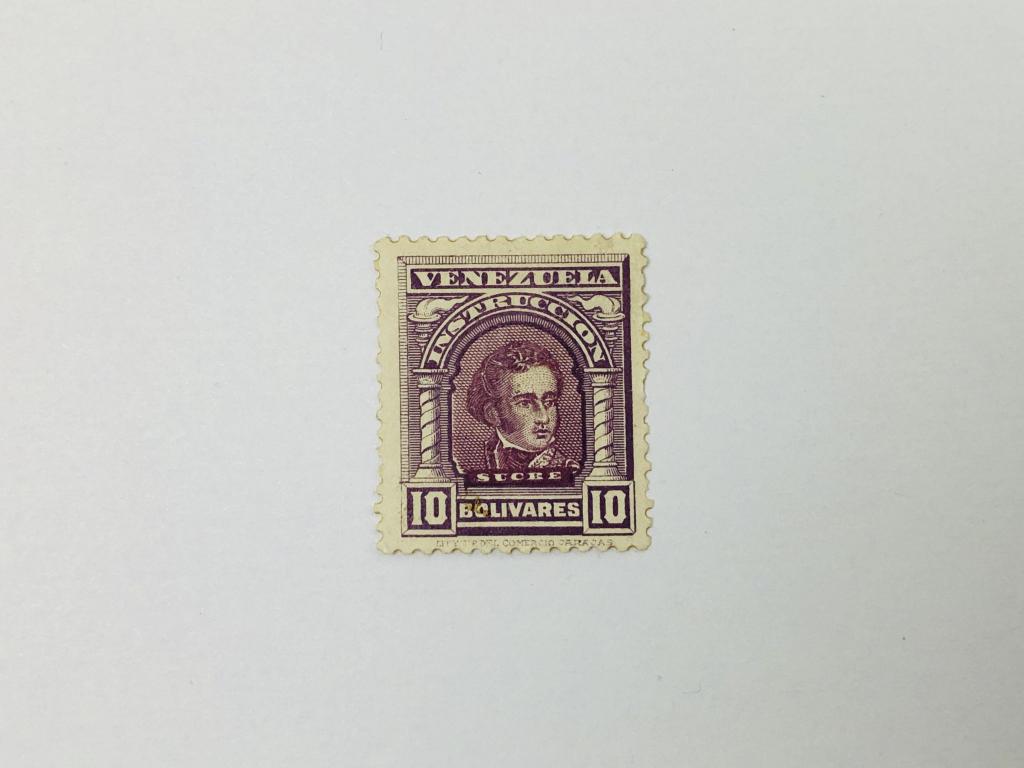 Instruccion. Национальные деятели. Антонио Хосе Сукре. Венесуэла. 1911. Mi: VE ST105. Чист *