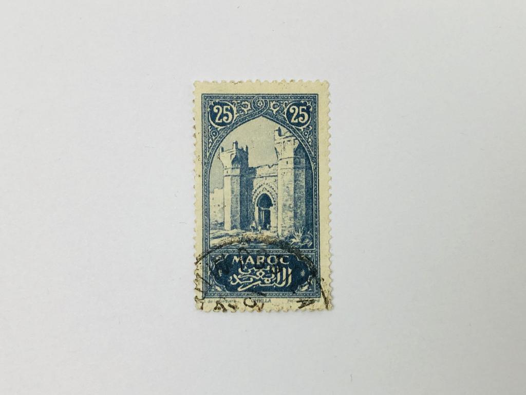 Стандартный выпуск. Рабат, Ворота Шелла. Архитектура. Марокко. 1917. Михель: MA 28. Гашен
