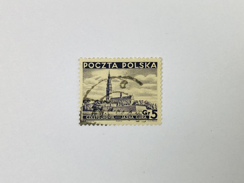 Достопримечательности Польши. Монастырь Ясная Гора, Ченстохов. Польша. 1937. Mi: PL 315. Гашен