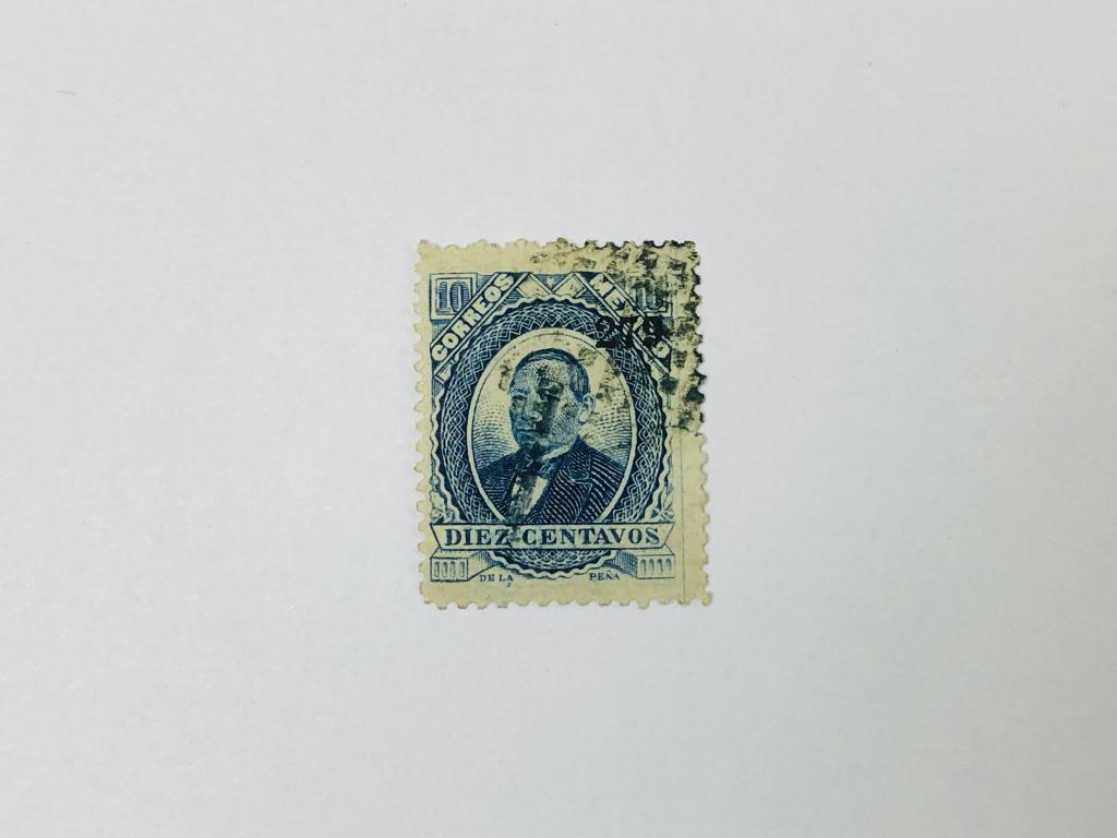 Бенито Хуарес. Надпечатка. Персоналии. Мексика. 1879. Михель: MX 110Ix. Гашен