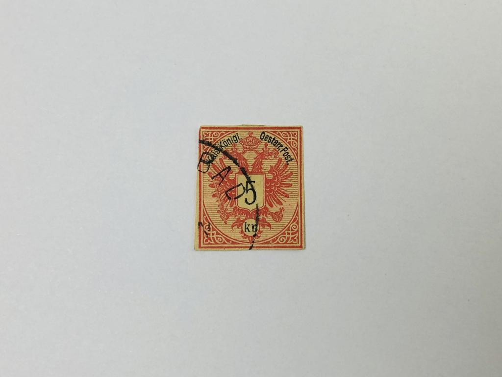 Вырезка с конверта. Герб. Другое. Австрия. 1883-1890. Гашен
