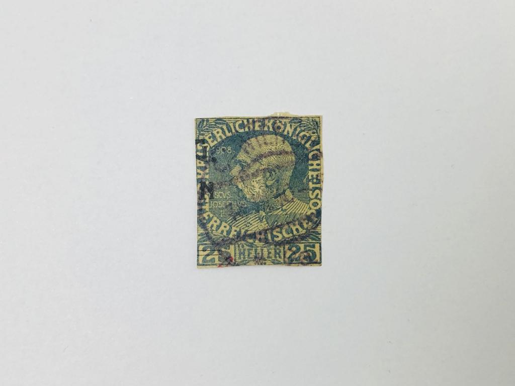 Вырезка с конверта. Император Франц Иосиф I. Персоналии. Австрия. 1908-1916. Гашен