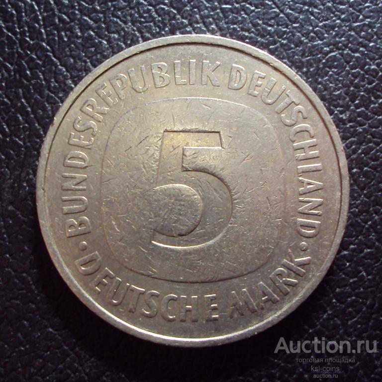 Германия 5 марок 1975 год J.