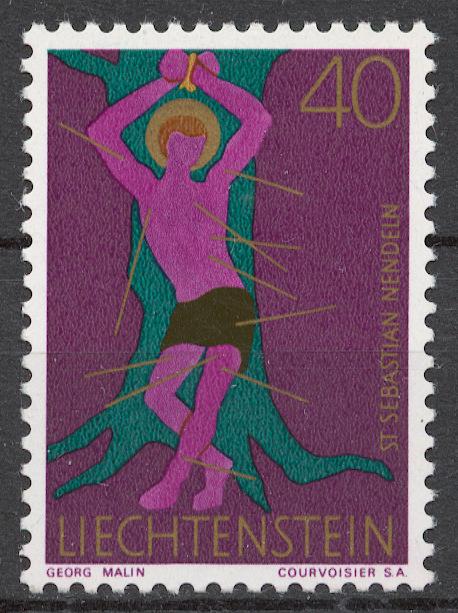 Лихтенштейн 1971 Mi# 543* СТАНДАРТ, ИЗОБРАЖЕНИЯ СВЯТЫХ