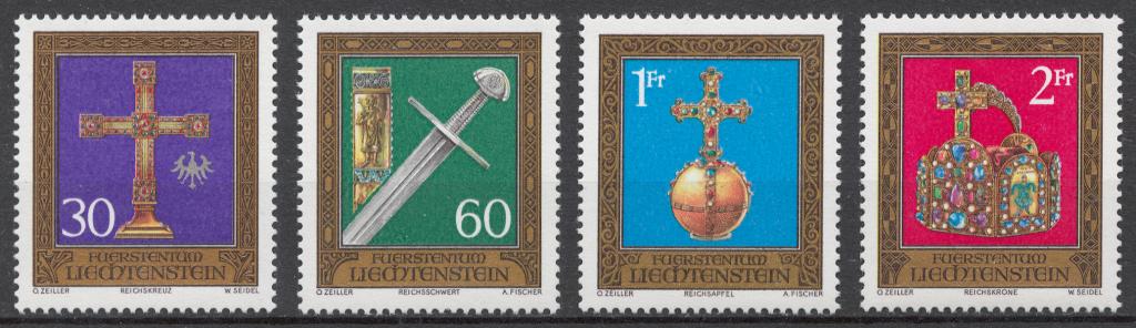 Лихтенштейн 1975 Mi# 625-28** СОКРОВИЩА ВЕНСКОГО ДВОРЦА