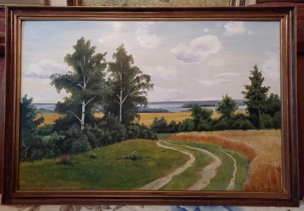Картина масло оргалит 108х74см
