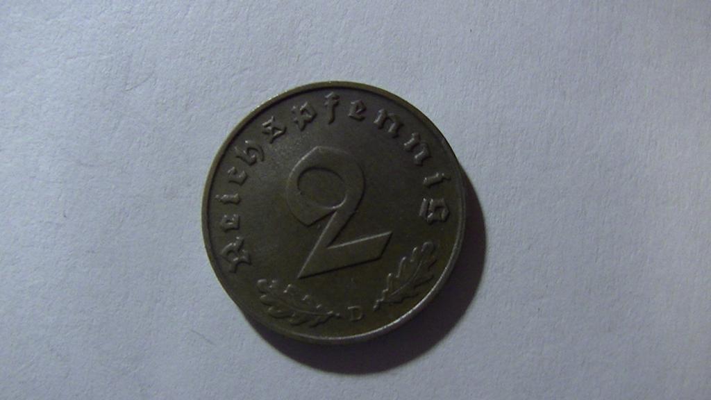 МОНЕТА 2 РЕЙХ МАРКИ 1938 МОН.ДВОР D