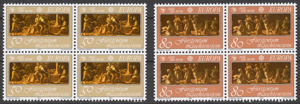 Лихтенштейн 1985 Mi# 866-67** ЕВРОПА СЕПТ, ГОД МУЗЫКИ