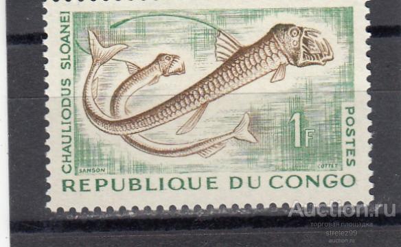 CONGO  КОНГО   Фауна Рыбы   № 14  1961  Сост**  MNH