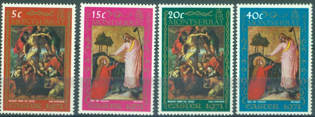 Монсеррат 1971 г. серия  Пасха Искусство Живопись негашен**