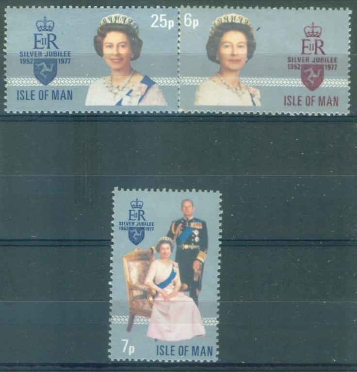 Мэн о-в (Великобритания) 1977 г. серия Серебряный юбилей  негашен**