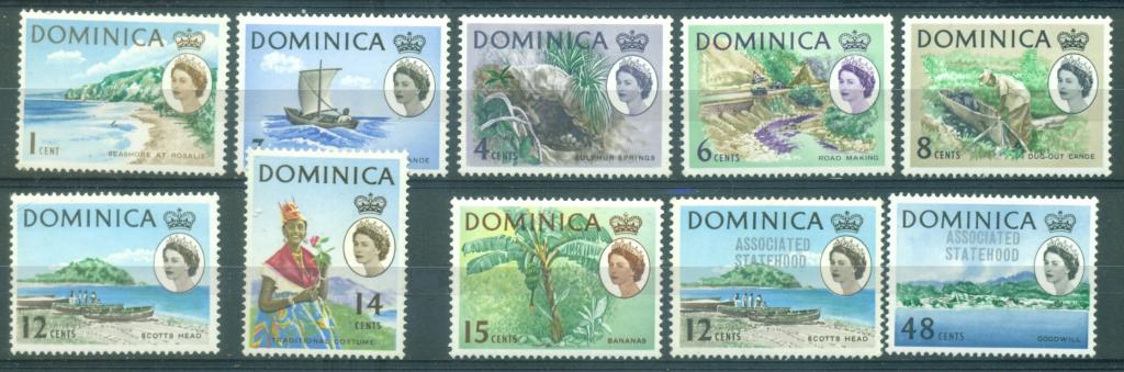 Доминика 1963-68 г. стандарт Ландшафты острова негашен**