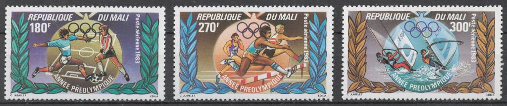 Мали 1983 Mi# 949-51** СПОРТ, ПРЕДОЛИМПИЙСКИЙ ГОД