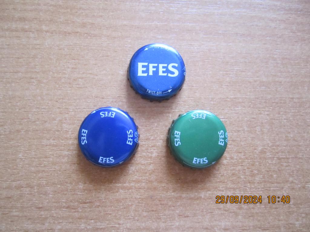 Пробка пивная  "EFES" - 3 штуки.