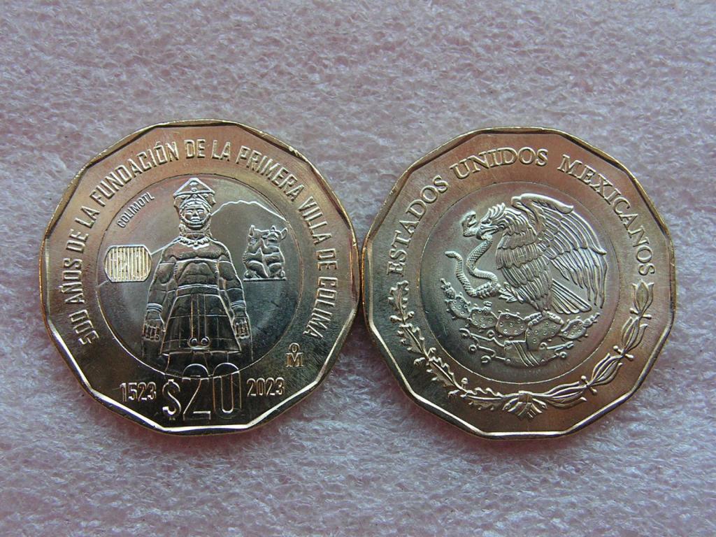 Мексика 20 песо 2023 Колима 500 лет unc